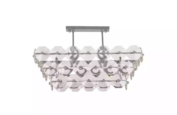 Lámpara de techo araña lámpara iluminación sala de estar lámparas plateadas