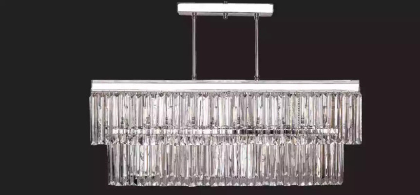 Lámpara de techo de araña estilo moderno gris para sala de estar.