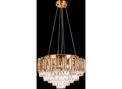 Plafón Lámpara de techo de lujo Lámpara de techo de araña Lámpara colgante redonda de cristal