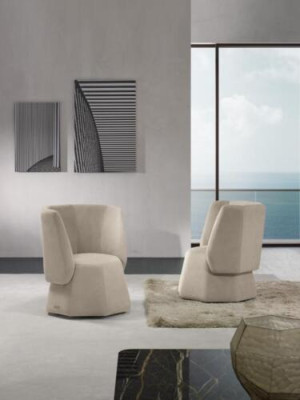 Diseño Silla Lujo Individual Moderno Respaldo Textil Mueble Asiento Único Primavera