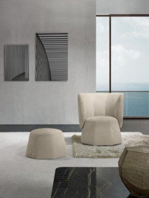 Diseño Silla Lujo Individual Moderno Respaldo Textil Mueble Asiento Único Primavera