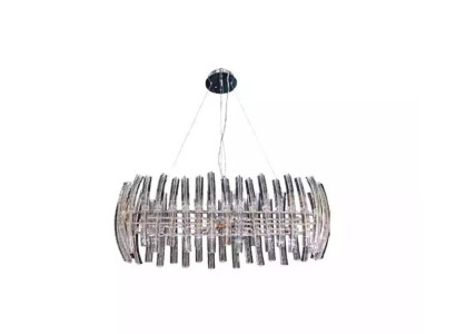 Lámpara de araña de cristal para la sala de estar en un lujoso color cromo.