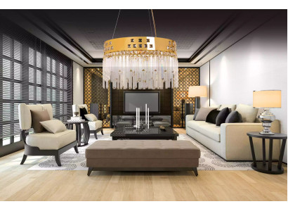 Hermosos candelabros de bronce y cristal nuevos lámpara de araña sala de estar lujo dorado.