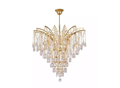 Lámpara de araña de cristal exclusiva para un ambiente elegante en la sala de estar.