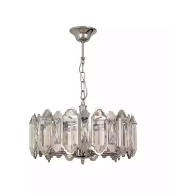 Lámpara de techo de lujo de araña colgante para cocina salón, nueva color plata.