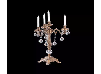 Portavelas clásico Candelabro de oro con portavelas Candelabro de velas