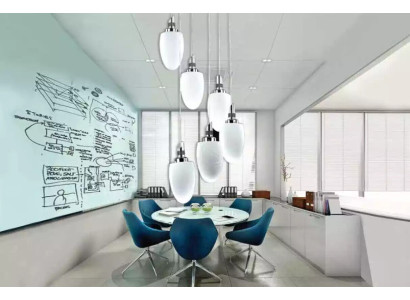 Lámpara de techo Un moderno vidrio blanco Sala de estar de lujo 50x130 Cromo