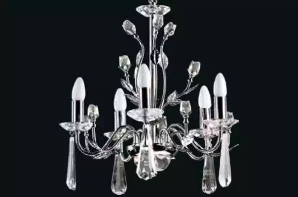 Lámpara de techo de cristal Sibler, corona iluminada, lámpara de techo de lujo.