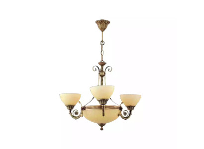 Lámpara de araña de techo lámpara de techo candelabro de araña vidrio beige arte