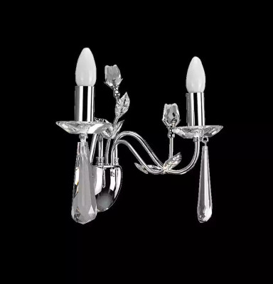 Lámpara de pared Lámpara de pared Lámpara de araña de corona de luz lámpara de pared candelabro lámpara de pared lámparas de cristal plateado