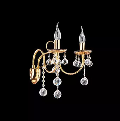 Candelabro lámpara de techo aplique de pared candelabro lámparas de pared de cristal oro