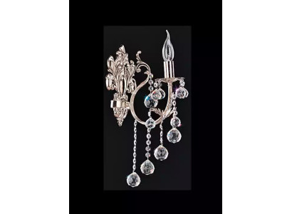 Lámpara de pared, apliques de pared, aplique de pared, candelabro, lámparas de pared de cristal plateado.