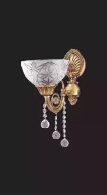 Lámpara de pared Lámparas de pared Dorado Aplique de pared Candelabro Lámparas de pared Gris Cristal