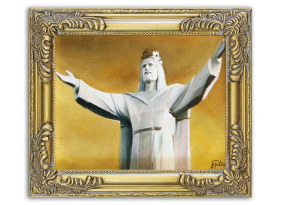 Religión Jesucristo Trabajo manual Pintura al óleo Imagen Pinturas al óleo Marco Imágenes G06183