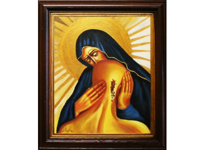 Religión María Jesús trabajos manuales pintura al óleo imagen pinturas al óleo marco imágenes G06493