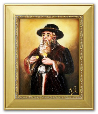 Pintura al óleo Pinturas al óleo Cuadro Cuadros Imagen Pintado a mano Óleo con marco Barroco G01503