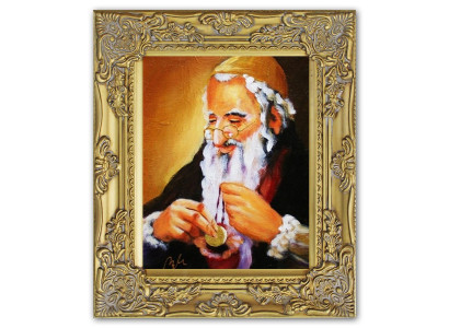 Cuadro de óleo, cuadros al óleo, pinturas, imágenes, cuadro pintado a mano, óleo con marco barroco G06503.