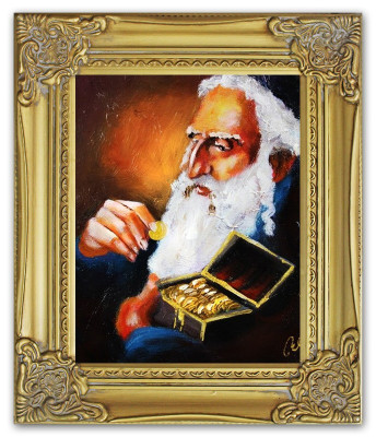 Cuadro al óleo Cuadros al óleo Pintura Pinturas Cuadro Pintado a mano Óleo con marco Barroco G06508