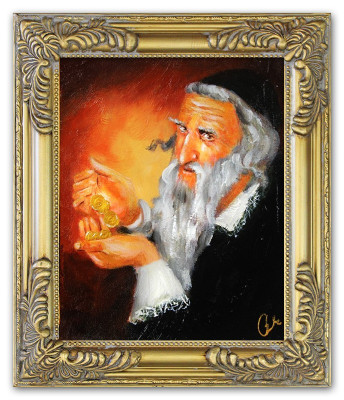 Cuadro al óleo Cuadros al óleo Pintura Pinturas Imagen Pintado a mano Óleo con marco Barroco G06511