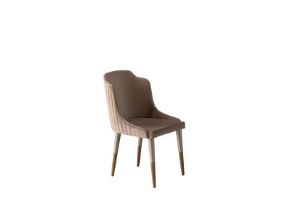 Sillas de comedor marrones Conjunto de sillas de cocina de 6 piezas Sillas de tela de comedor