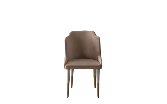Sillas de comedor marrones Conjunto de sillas de cocina de 6 piezas Sillas de tela de comedor