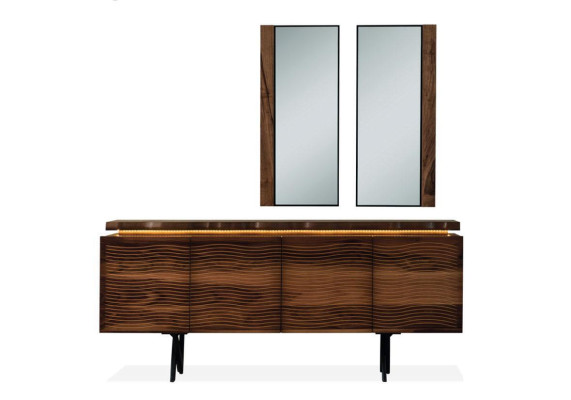 Diseñador de cómoda de madera marrón Lujo Aparador de comedor Armario de madera