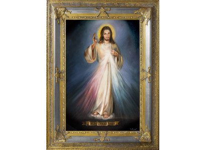 Religión Jesucristo Trabajo manual Pintura al óleo Imagen Cuadros al óleo Marco Imágenes G93984