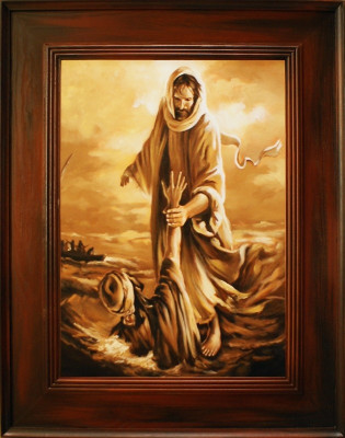 Religión Trabajo manual Pintura al óleo Cuadro Pinturas al óleo Marco Imágenes G15847