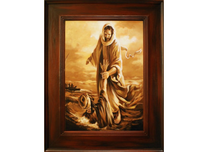 Religión Trabajo manual Pintura al óleo Cuadro Pinturas al óleo Marco Imágenes G15847