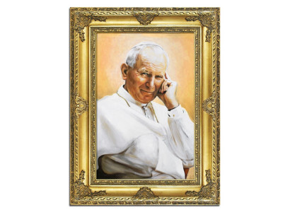 Religión Papa Juan Pablo II Pintura al óleo hecha a mano Cuadros al óleo Marcos Imágenes G93951