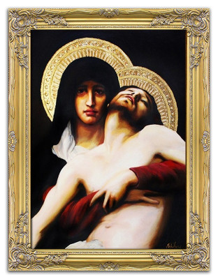 Religión María Trabajo manual Cuadro al óleo Imagen Pinturas al óleo Marco Imágenes G06188