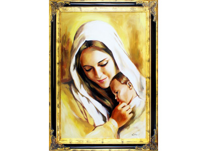 Religión María Trabajo manual Pintura al óleo Imagen Pinturas al óleo Marco Imágenes G16801