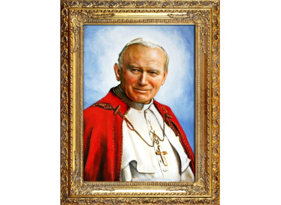 Religión Papa Juan Pablo 2 Trabajo manual Cuadro al óleo Cuadros Marco Imágenes G17298