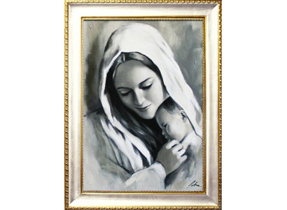 Religión María trabajo manual cuadro de óleo cuadros de óleo marcos cuadros G93976