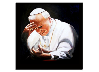 Religión Papa Juan Pablo 2 Trabajo manual Pintura al óleo Cuadros Marco Imágenes G01345