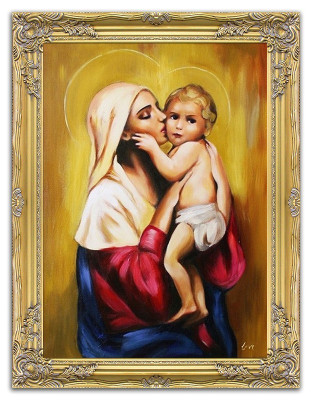 Religión María Trabajo manual Cuadro al óleo Imagen Cuadros al óleo Marco Imágenes G05337