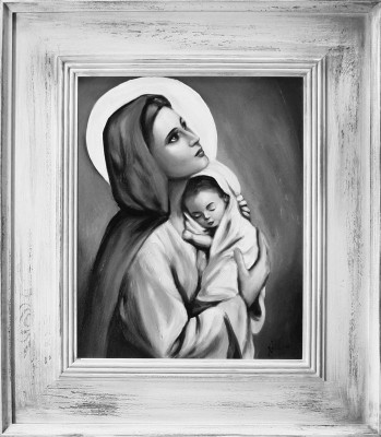 Religión María Trabajo manual Pintura al óleo Imagen Pinturas al óleo Marco Imágenes G15035