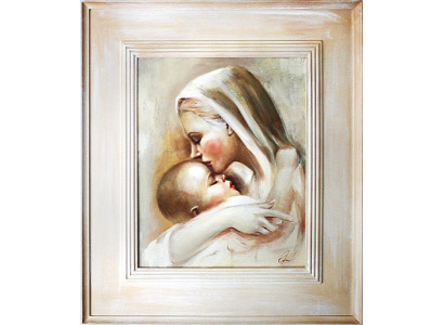 Religión María Manualidades Cuadro de óleo Pintura de óleo Marco Imágenes G15501