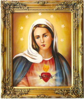 Religión Maria Trabajo manual Cuadro al óleo Imagen Cuadros Marco Imágenes G01598