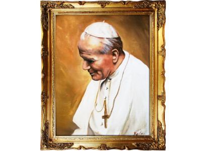 Religión Papa Juan Pablo 2 Trabajo manual Óleo Cuadros Marcos Imágenes G03748
