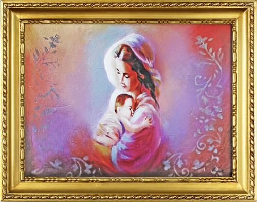 Religión María Artesanía Pintura al óleo Imagen Pinturas al óleo Marco Imágenes G04134