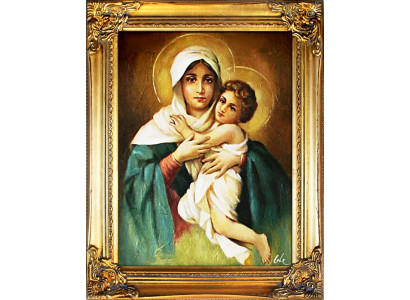 Religión María Trabajo manual Cuadro al óleo Imagen Al óleo Marcos Imágenes G02535