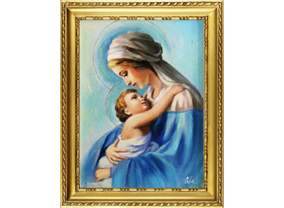 Religión María Trabajo manual Cuadro al óleo Imagen Pinturas al óleo Marco Imágenes G02524