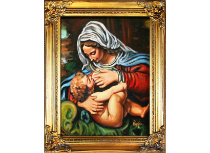 Religión María trabajo manual cuadro al óleo cuadros óleo marco imágenes G04117