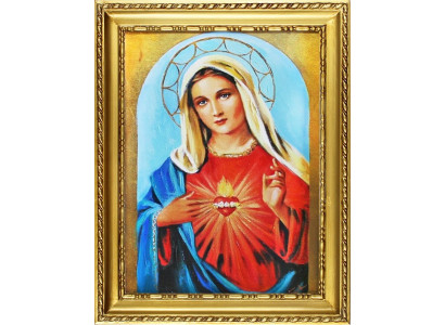 Religión María Trabajo manual Cuadro al óleo Pintura al óleo Marco Imágenes G04289