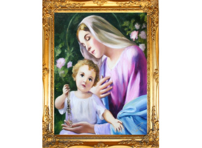 Religión María Trabajo manual Pintura al óleo Imagen Pinturas al óleo Marco Imágenes G06293