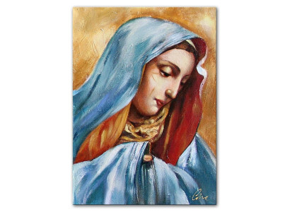 Religión María Trabajo manual Cuadro al óleo Imagen Pinturas al óleo Marco Cuadros G04825