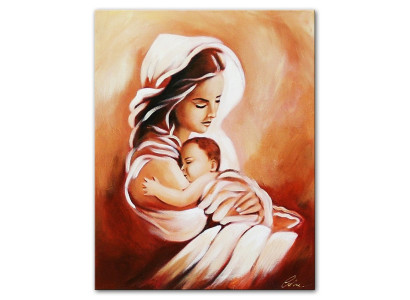 Religión María Trabajo manual Cuadro al óleo Cuadro Cuadros Marco Imágenes G05747