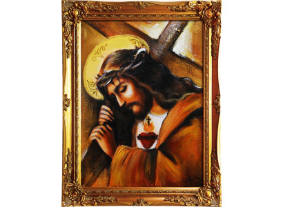 Religión Jesucristo Artesanía Pintura al óleo Imagen Cuadros al óleo Marco Imágenes G01605