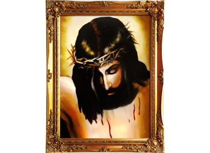 Religión Jesucristo Trabajo manual Pintura al óleo Cuadro Cuadros Marcos de cuadros G01606
